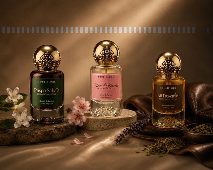 Profound Collection parfum artisan Souliflore Puspa Sahaja Eternal Blooms Nil Proxemics Extrait de Parfum premium Indonesia